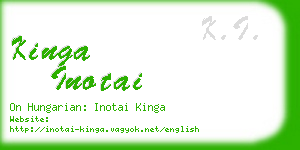 kinga inotai business card